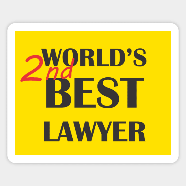 World's 2nd Best Lawyer Sticker by cxtnd